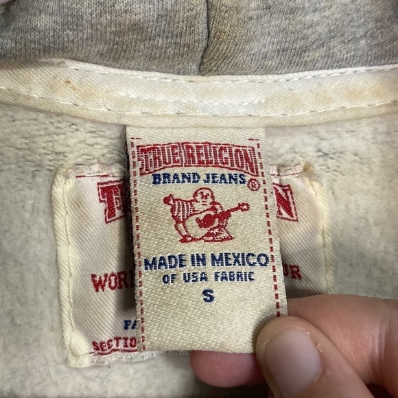 TRUE Religion Jimmy Hooded Denim Jacket size Small - Picture 3 of 7